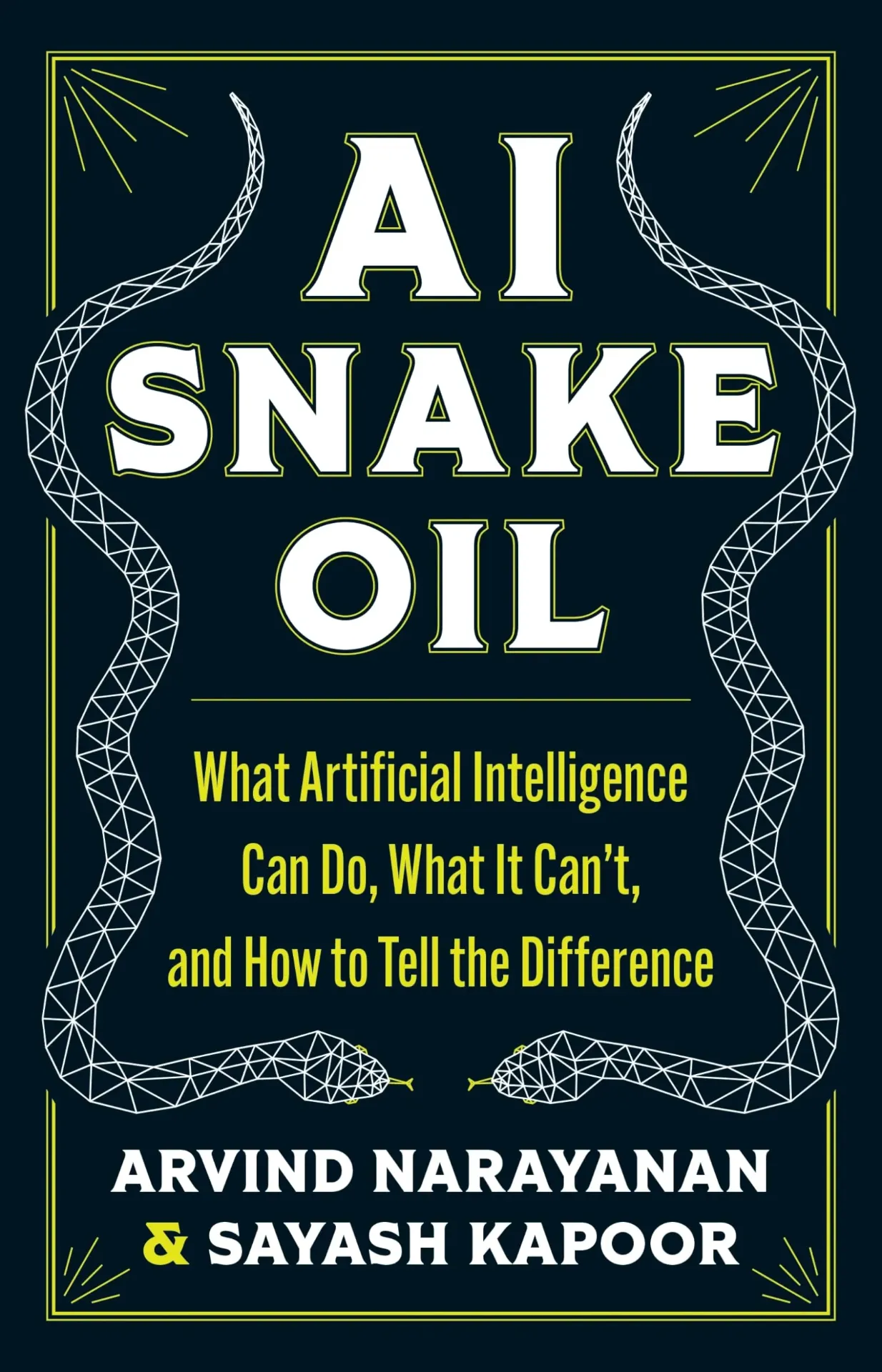 AI Snake Oil Book by Arvind Narayanan and Sayash Kapoor